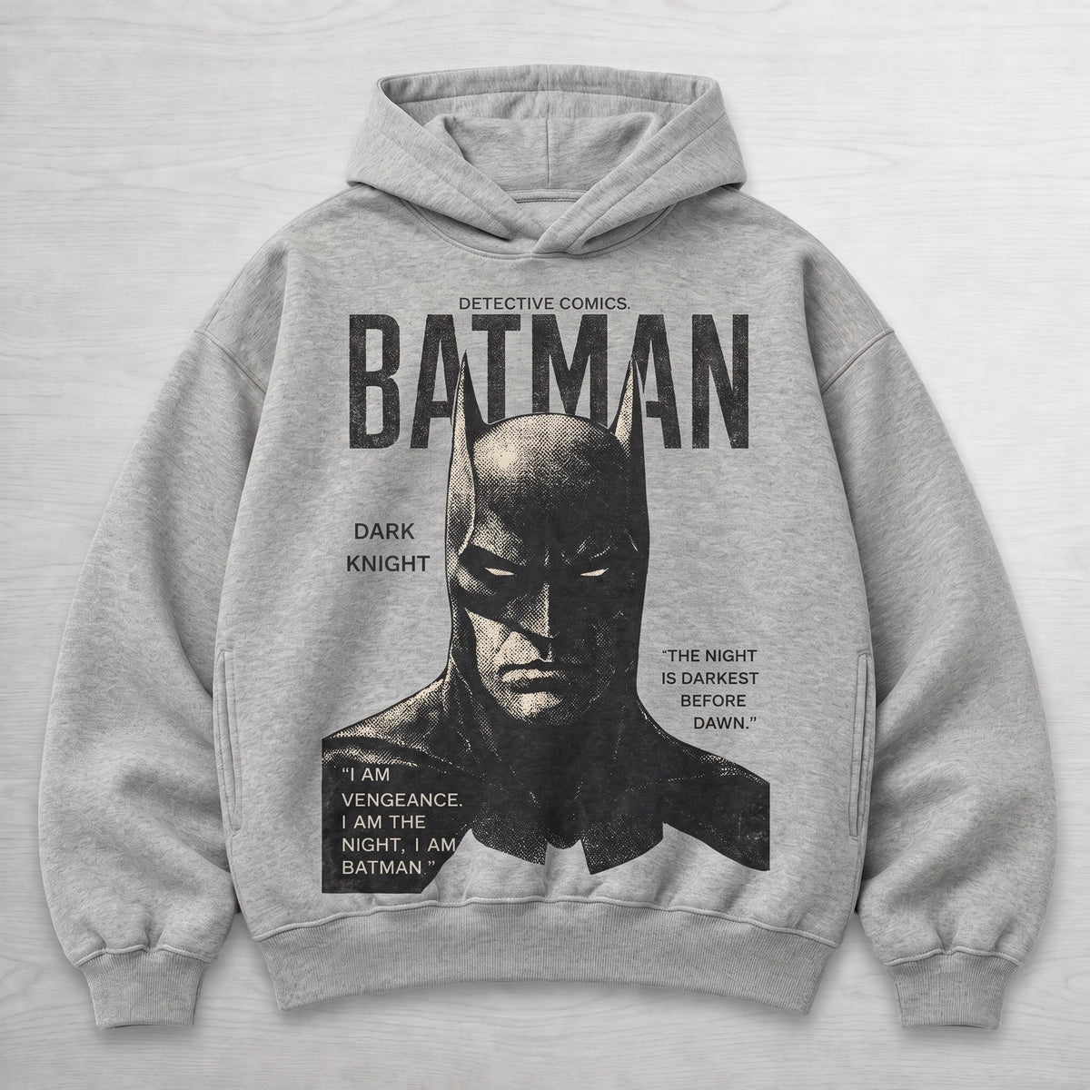 Batman Oversized Hoodie (Heather Grey)