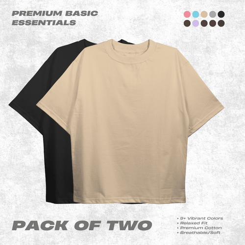 Basic Oversized T-shirt (PACK OF TWO) - HavenWear