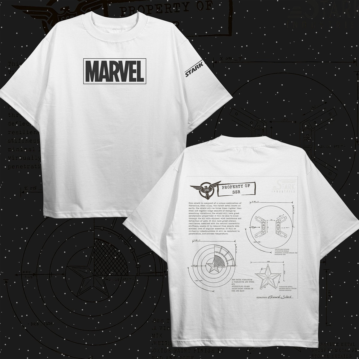 Captain America Shield Oversized T-shirt - HavenWear