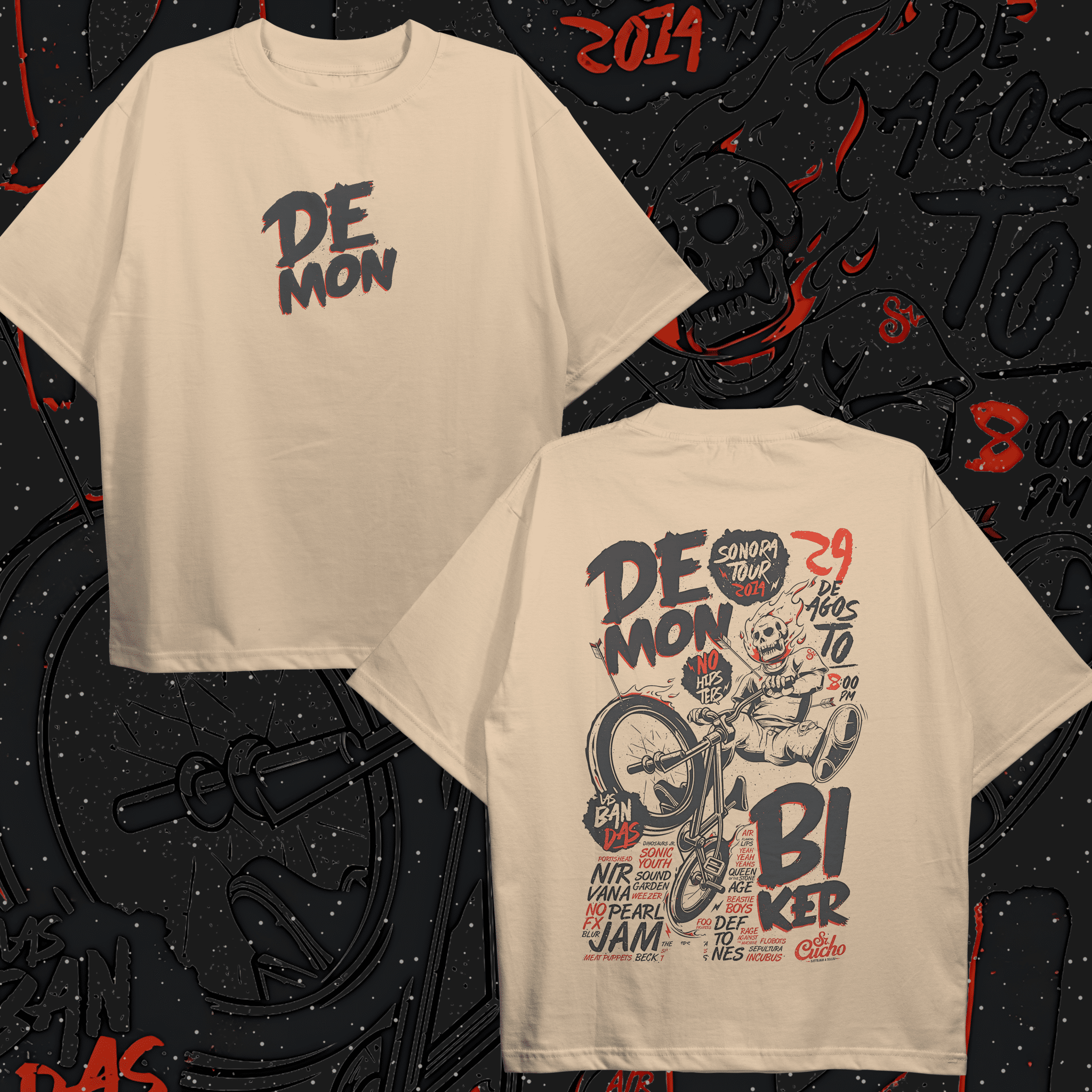 Demon Biker Oversized T-shirt - HavenWear