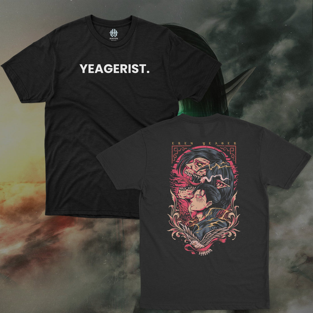 Double Sided Eren Yeager Attack on Titan T - shirt - HavenWear