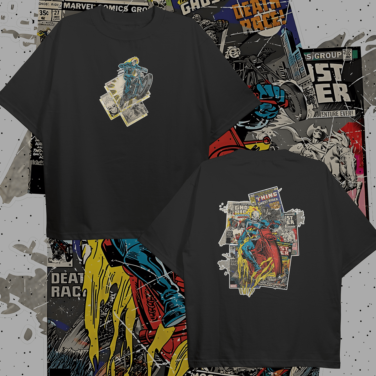Ghost Rider Comic Style Oversize T-shirt - HavenWear