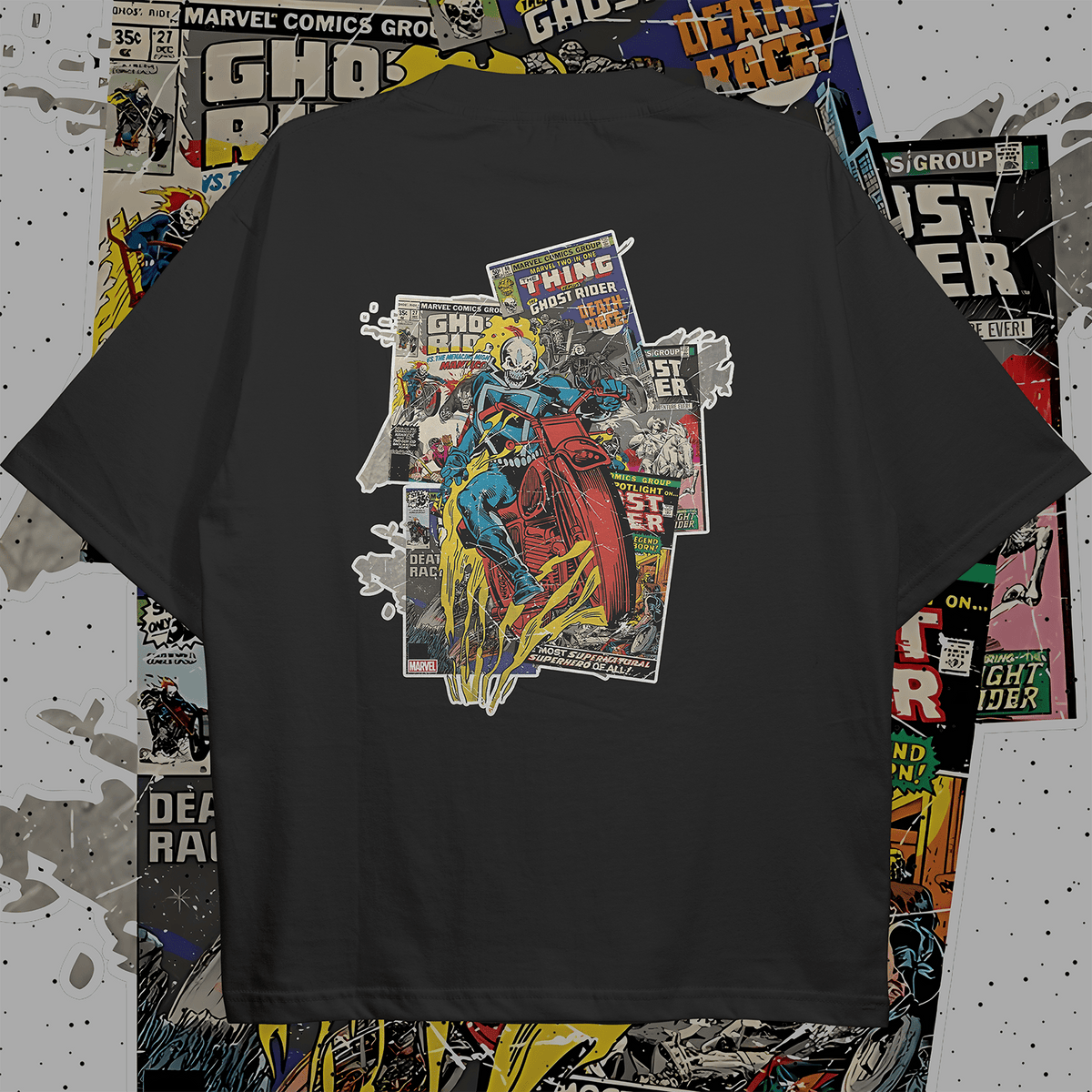 Ghost Rider Comic Style Oversize T-shirt - HavenWear