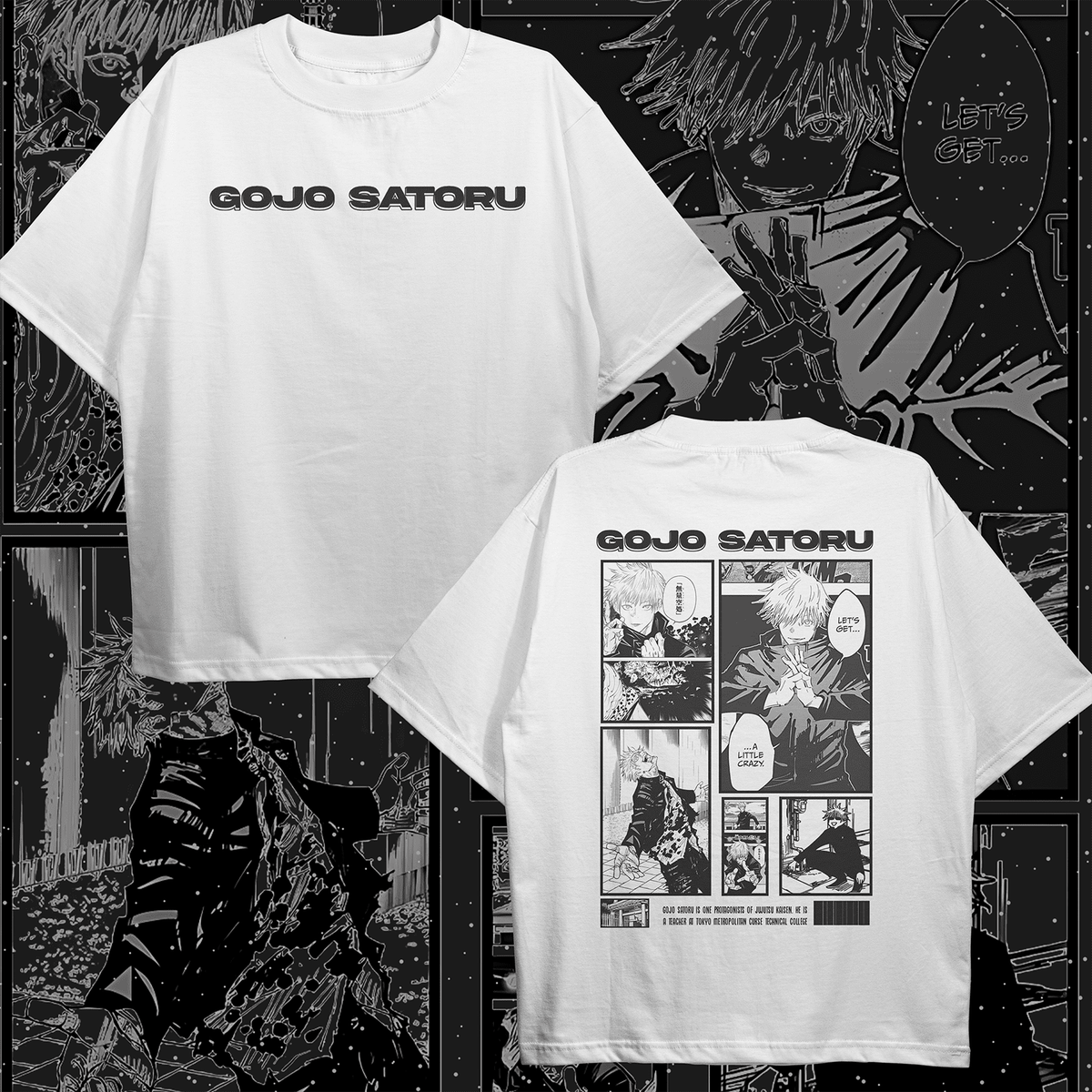 Gojo Satoru Manga Style Oversized T-shirt - HavenWear
