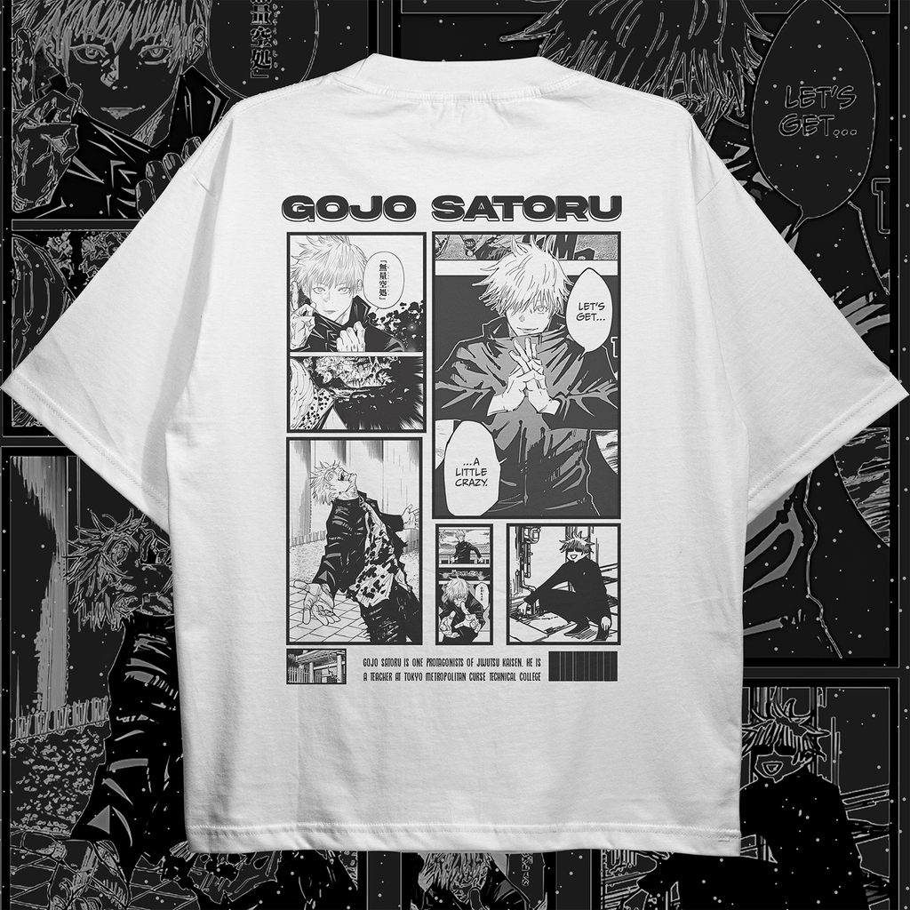Gojo Satoru Manga Style Oversized T-shirt - HavenWear