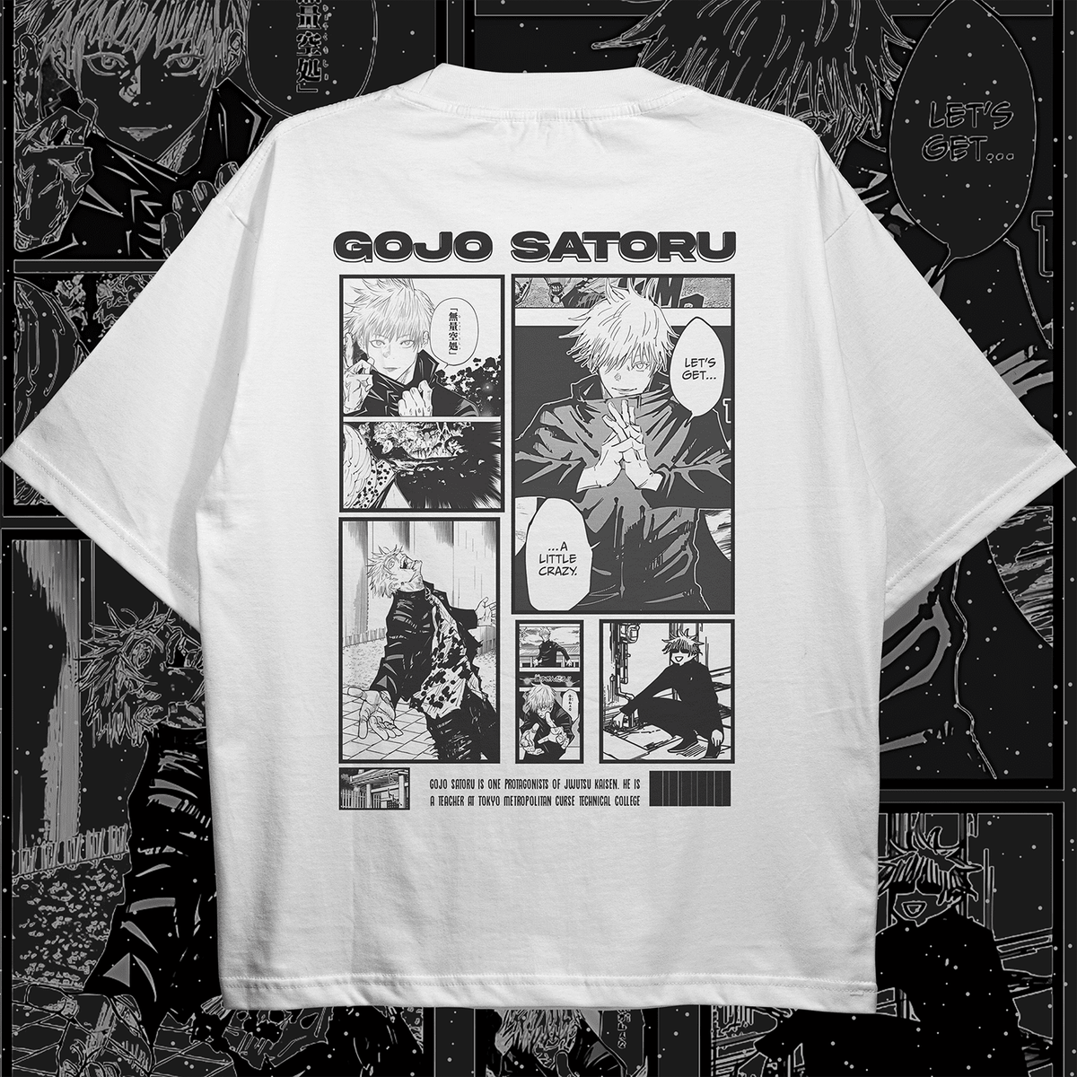 Gojo Satoru Manga Style Oversized T-shirt - HavenWear