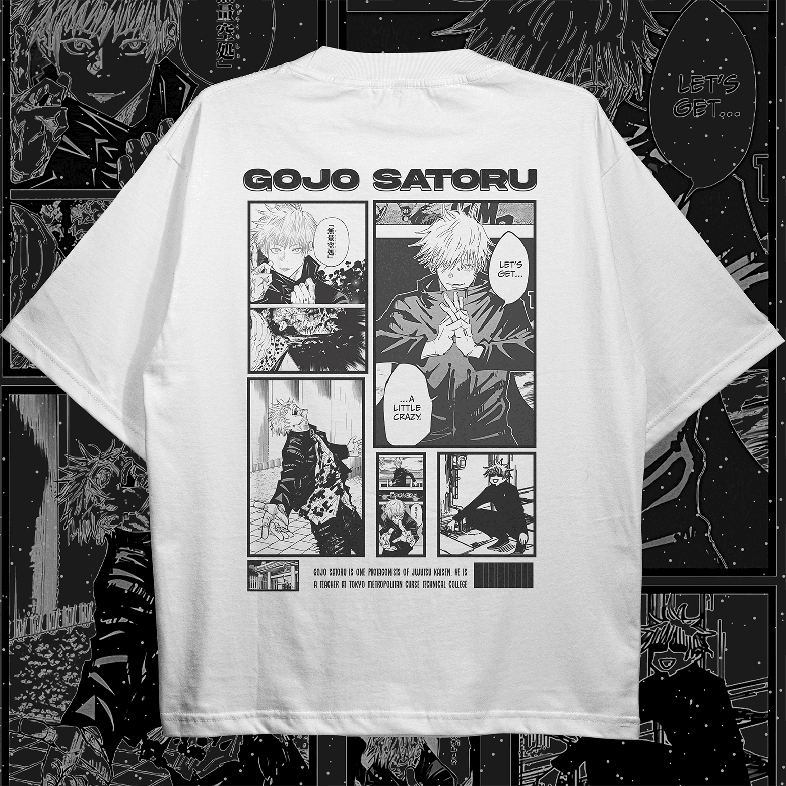Gojo Satoru Manga Style Oversized T-shirt - HavenWear