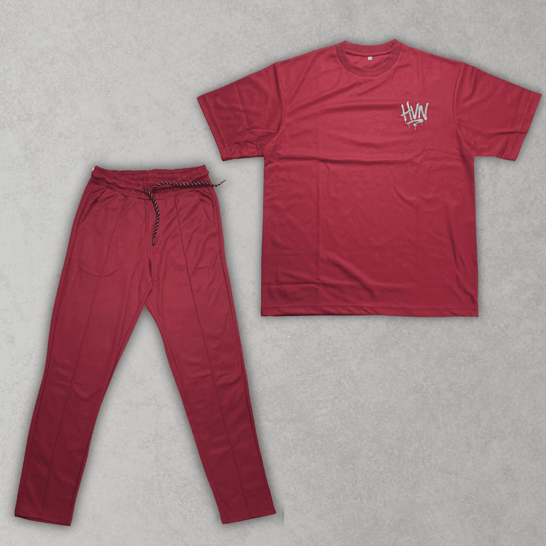 Maroon Oversized Co - Ord Set - HavenWear