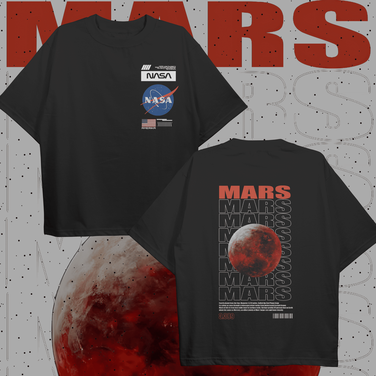 Mars StreetWear Oversized T-shirt - HavenWear