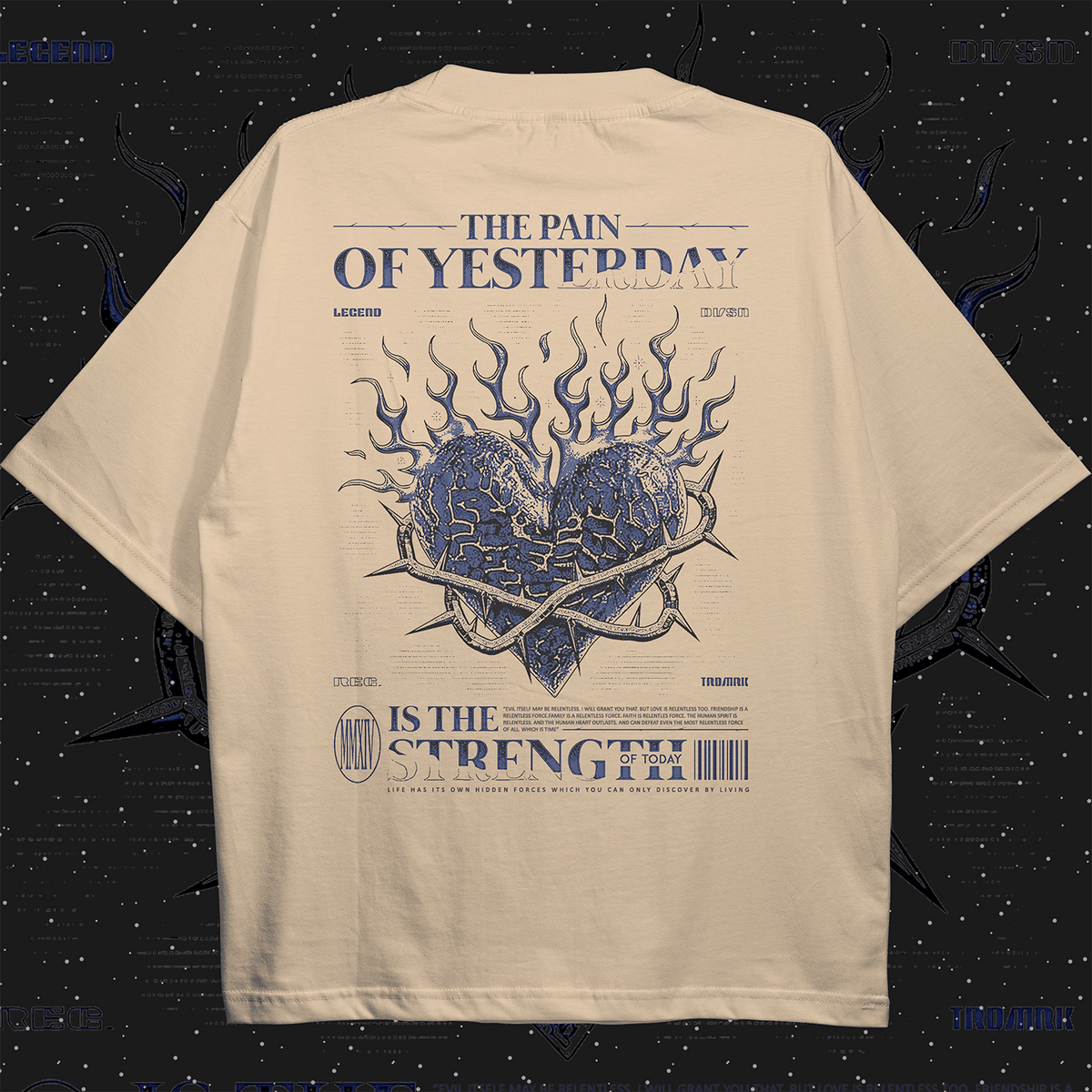 Pain is Strength Oversized T-shirt - HavenWear
