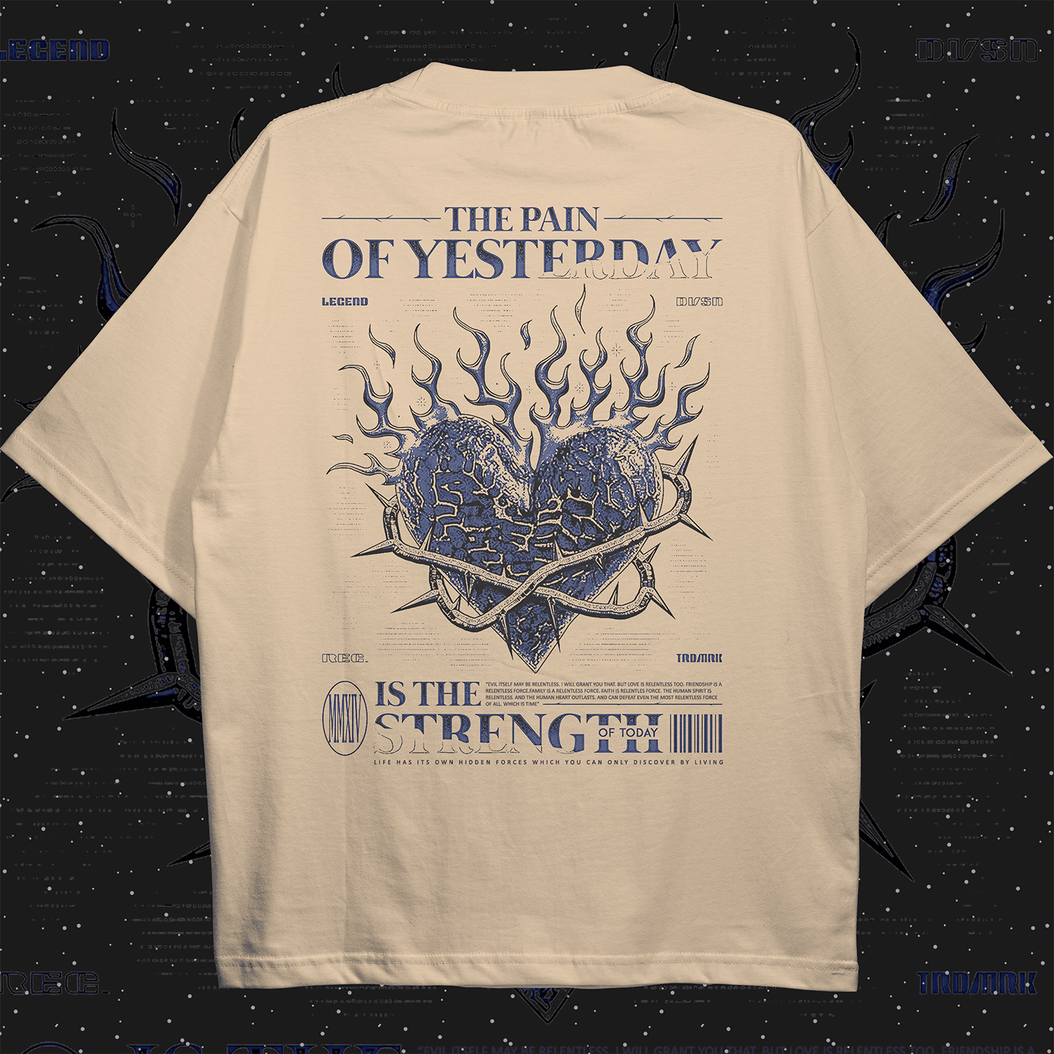 Pain is Strength Oversized T-shirt - HavenWear