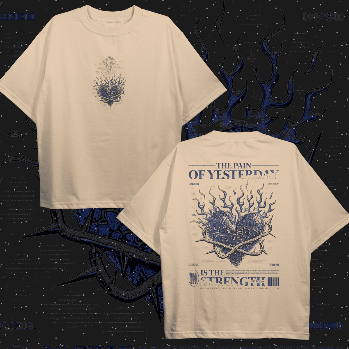 Pain is Strength Oversized T-shirt - HavenWear