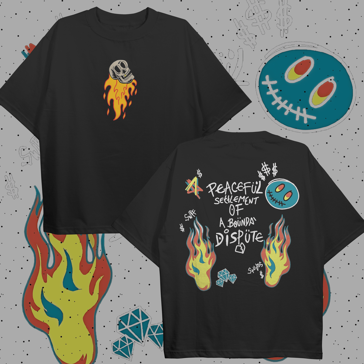 Peaceful settlement Oversized T-shirt - HavenWear