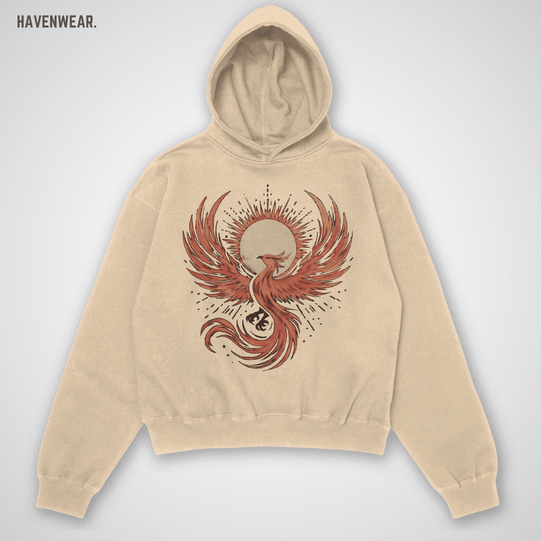 Phoenix Rebirth Oversized Hoodie - HavenWear