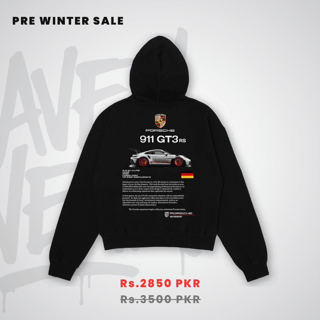 Porsche 911 GT3 Oversized Hoodie (Black) - HavenWear