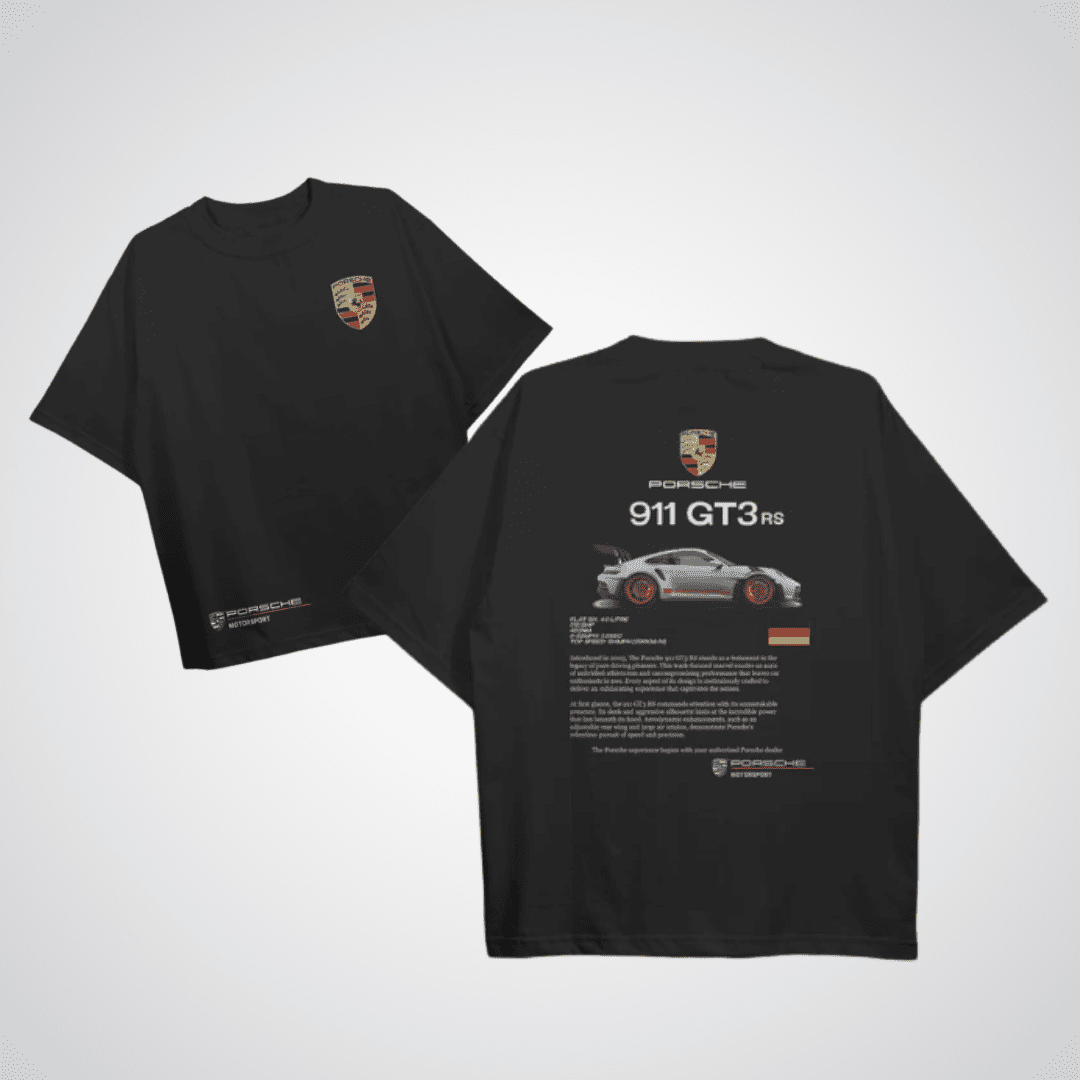 Porsche 911 GT3 Oversized T-shirt (Black) - HavenWear
