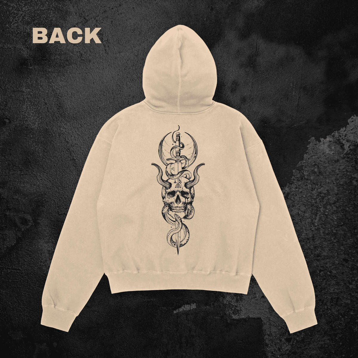 Skull and Dagger Oversized Hoodie - HavenWear