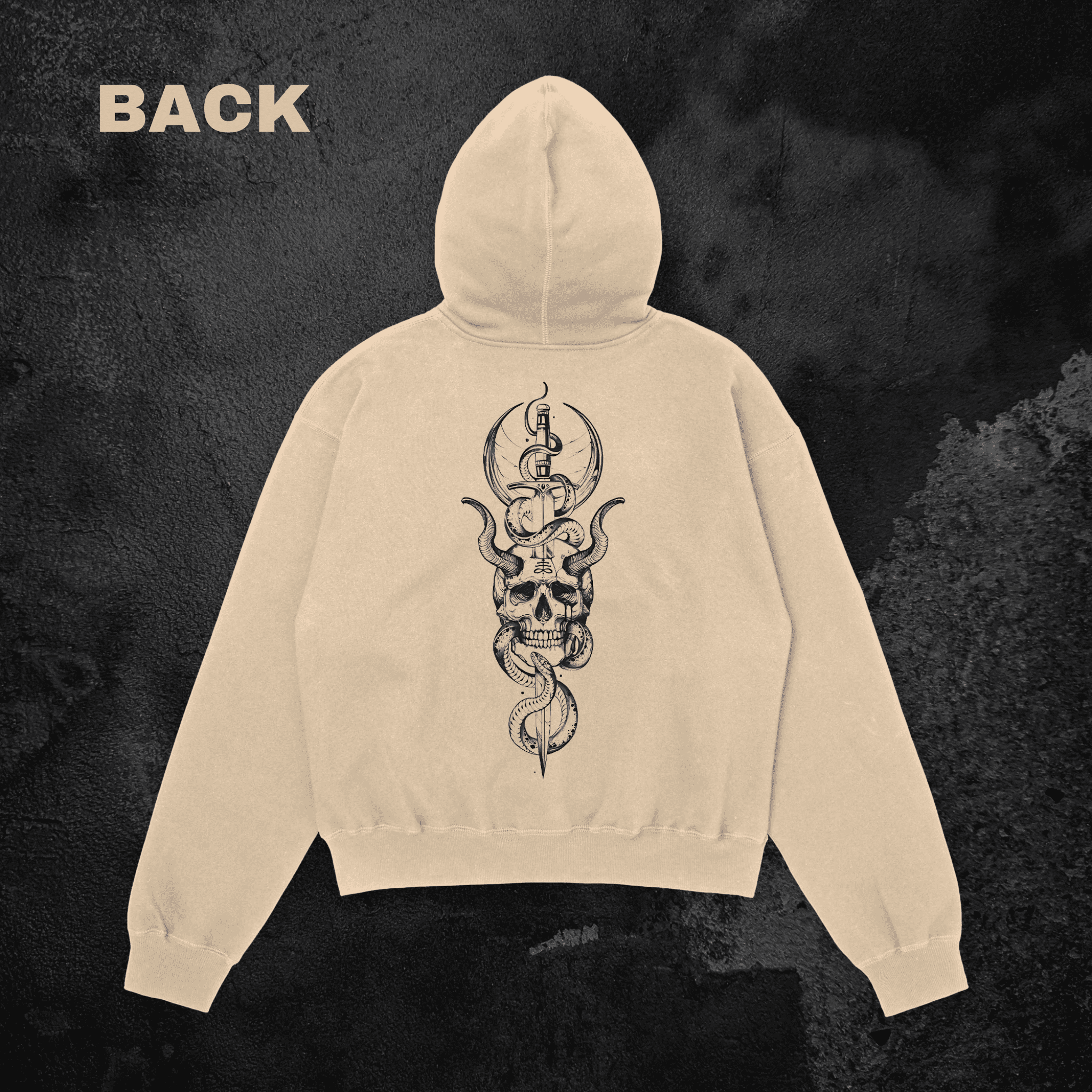 Skull and Dagger Oversized Hoodie - HavenWear