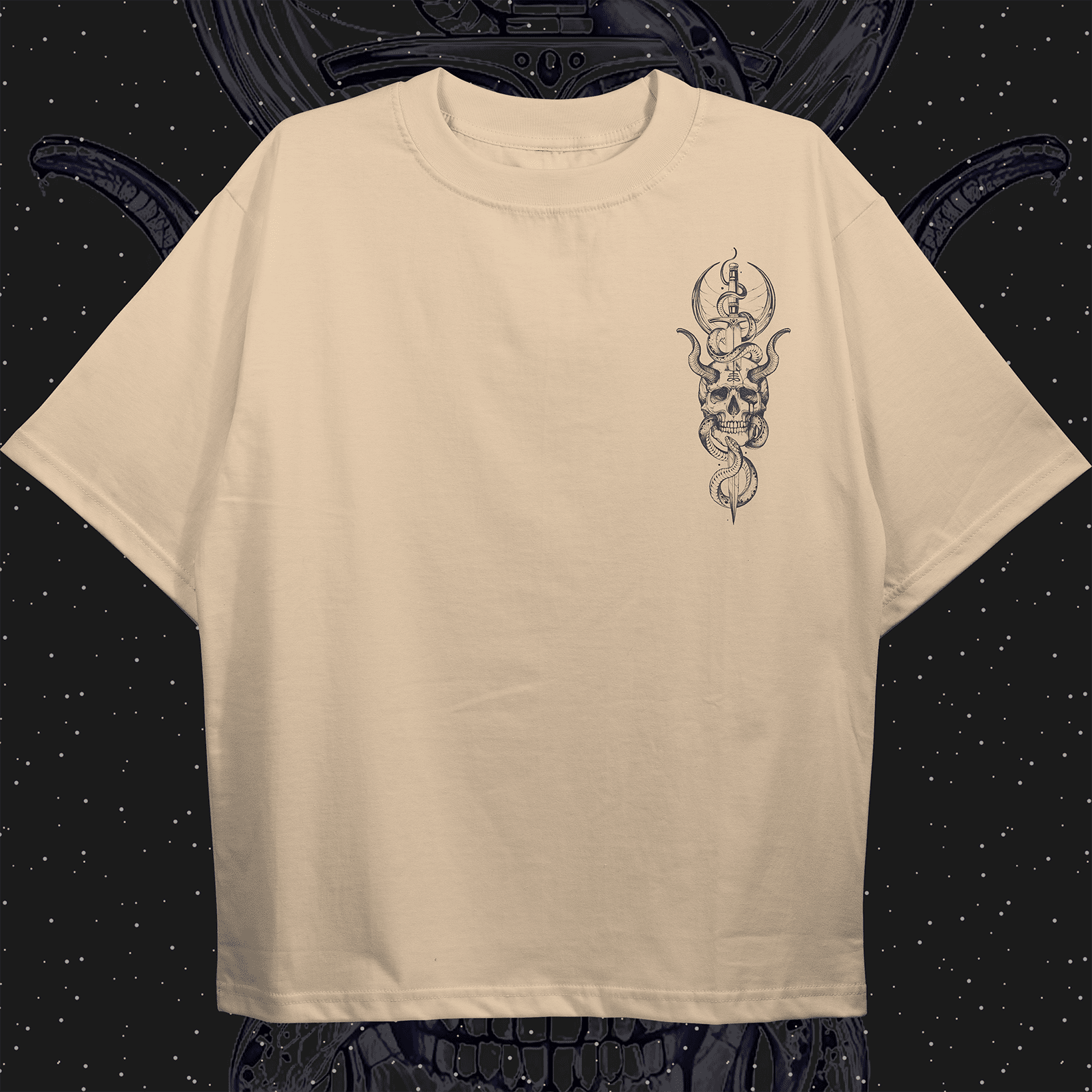 Skull and Dagger Oversized T-shirt - HavenWear