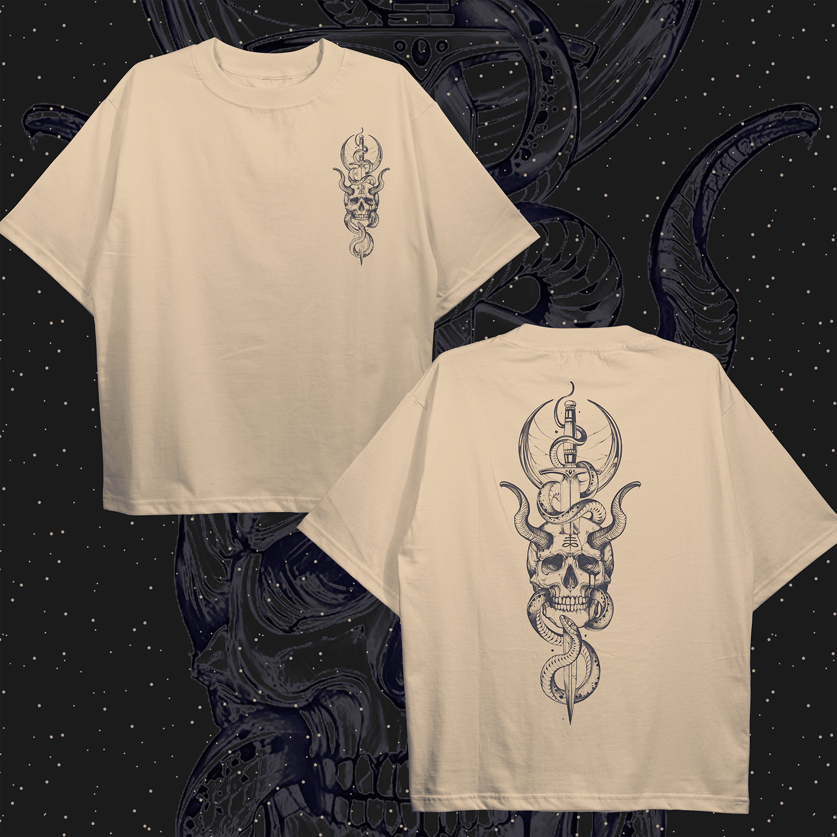 Skull and Dagger Oversized T-shirt - HavenWear