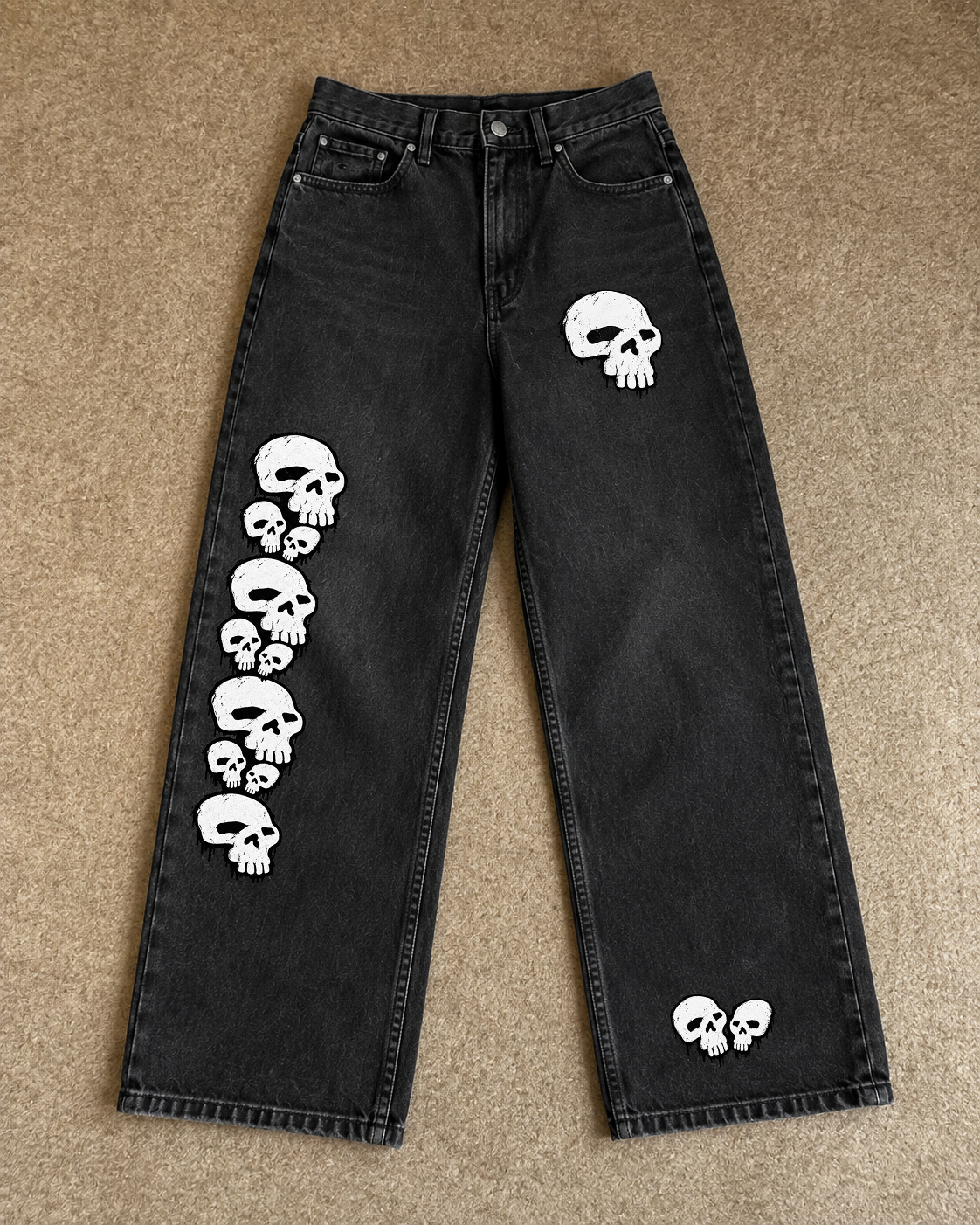 Skull Stack Baggy Denim