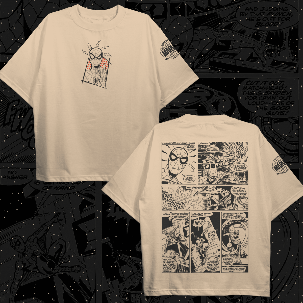 Spiderman Comic Style Oversized T-shirt - HavenWear