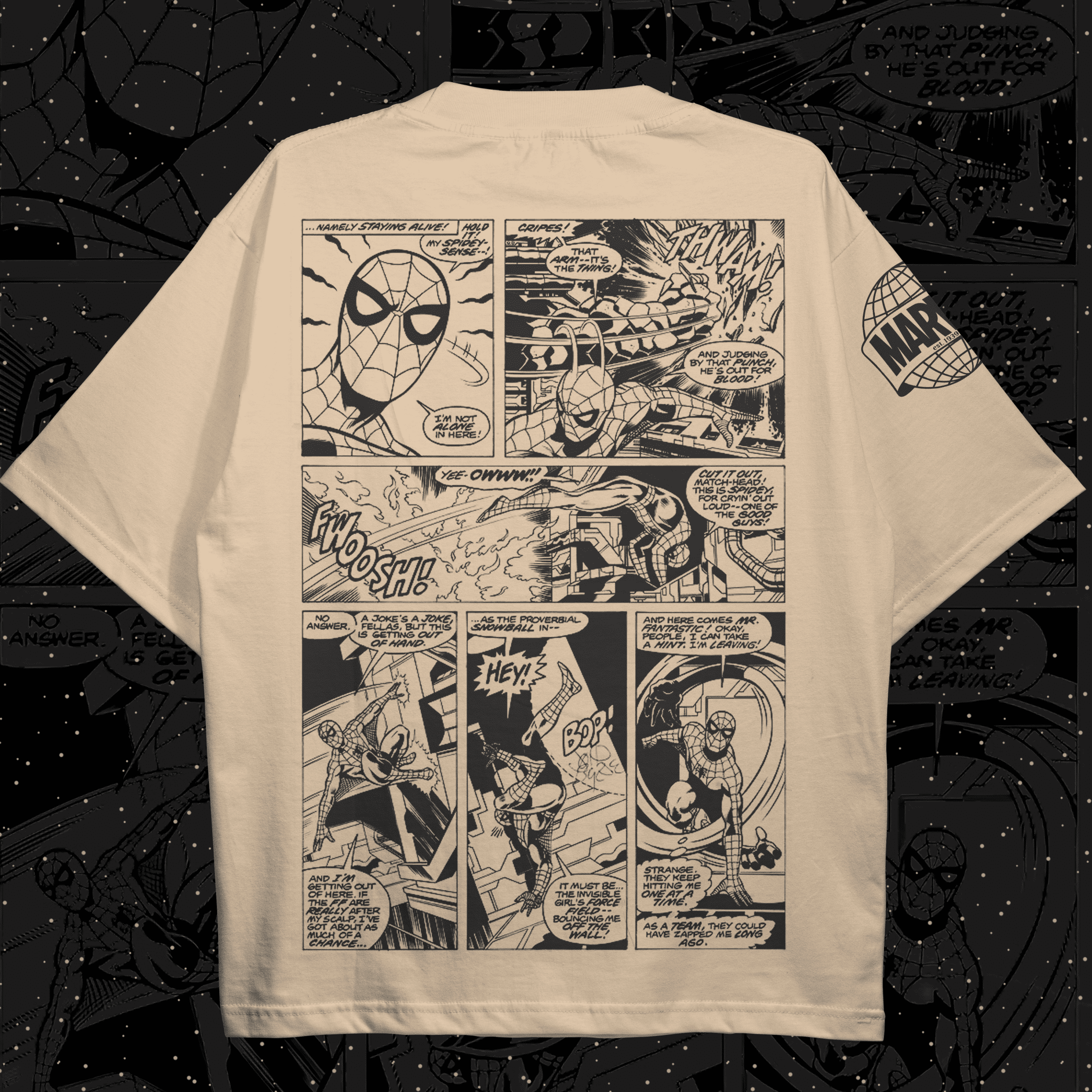 Spiderman Comic Style Oversized T-shirt - HavenWear