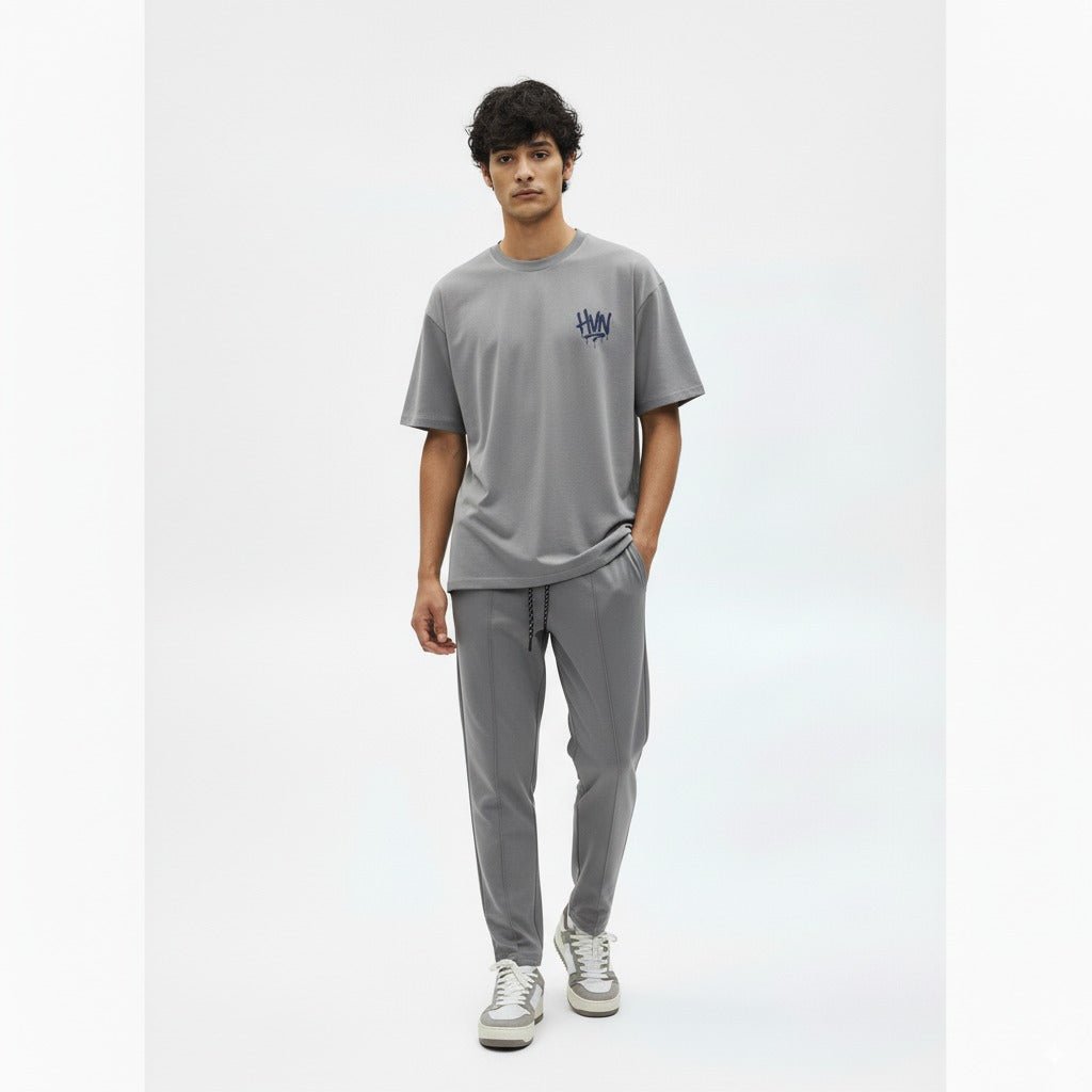 Steel grey Oversized Co - Ord Set - HavenWear
